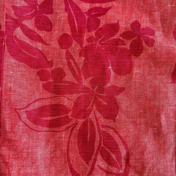 Women’s Vintage Y2K Linen Blend Talbots Floral Skirt Coral Orange and Pink Sz 10 - Picture 8 of 8